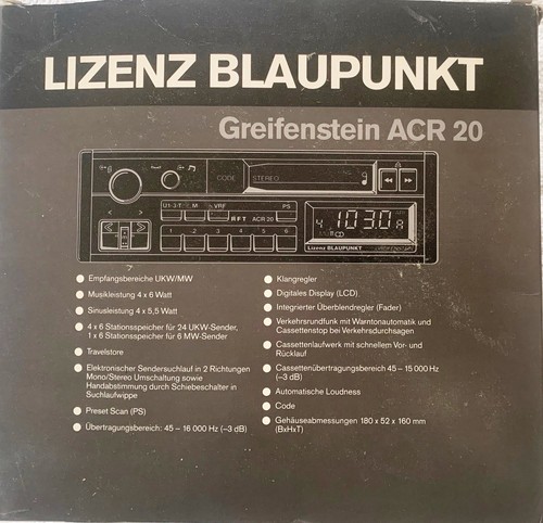Veb rft acr20 greifenstein - greifenstein,