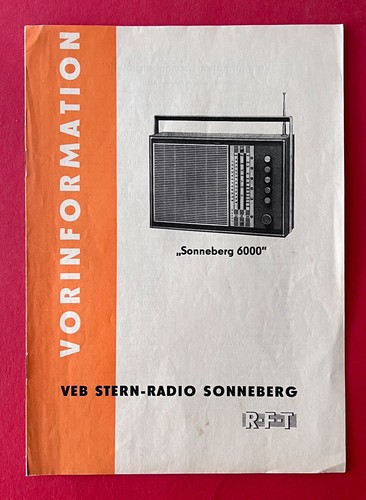 Ddr vorinformation rft 1968 - vorinformation,