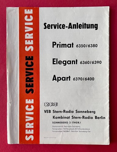 Ddr service anleitung rft - ddr, um